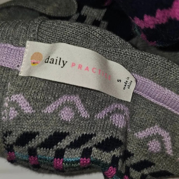 Daily Practice‎ Anthropologie Womens Contrast Knit Cardigan Sweater Small - Picture 5 of 6